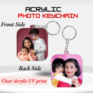 Square Shape Acrylic Keychain