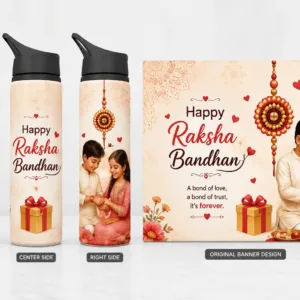 Customised Water Bottle for Rakshabandhan