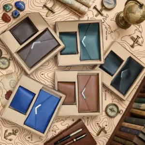 Premium personalised wallet and purse combo gift set with stylish leather finish