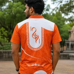 Ganapati Special T-Shirts Collection featuring orange and pink Ganpati jerseys for Ganesh Utsav