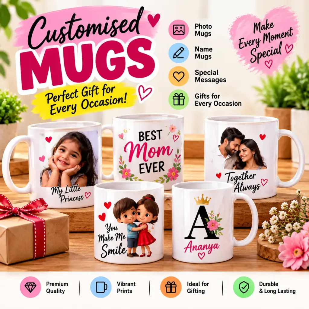 Personalised mugs and customised photo mugs in Pune