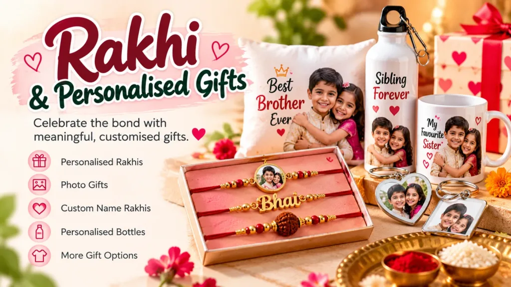 Personalised Rakhi and customised gifts for Raksha Bandhan